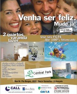 Campanha Central Park - Venha ser feliz. Mude-se já!